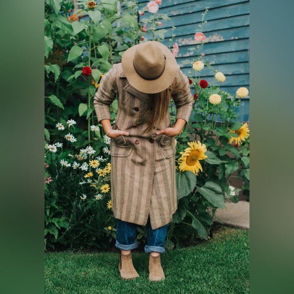 Vintage brown wool coat (no tags), size S - Picture 3 of 5